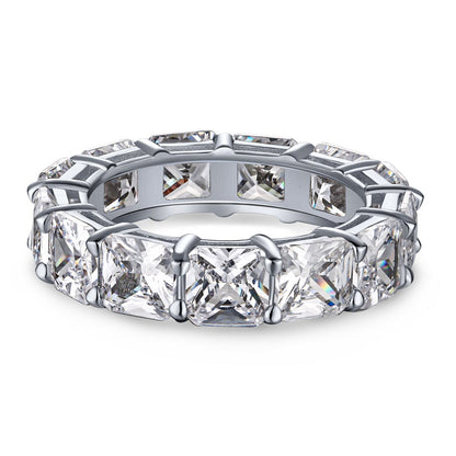 [ElanLuxe Jewelry]Elegant Princess Cut Tennis Ring