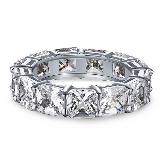 [ElanLuxe Jewelry]Elegant Princess Cut Tennis Ring