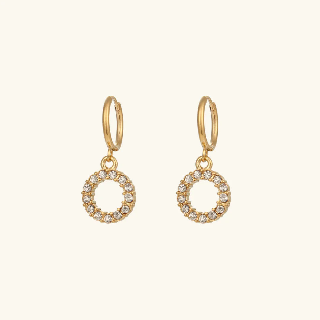 [ElanLuxe]Wilhemina Initial Letter Earrings