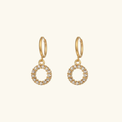 [ElanLuxe]Wilhemina Initial Letter Earrings