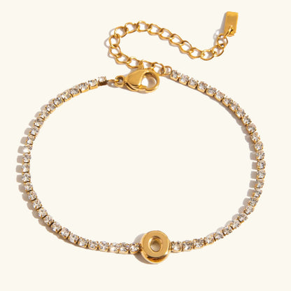[ElanLuxe]Avaria Bubble Letter Tennis Bracelet
