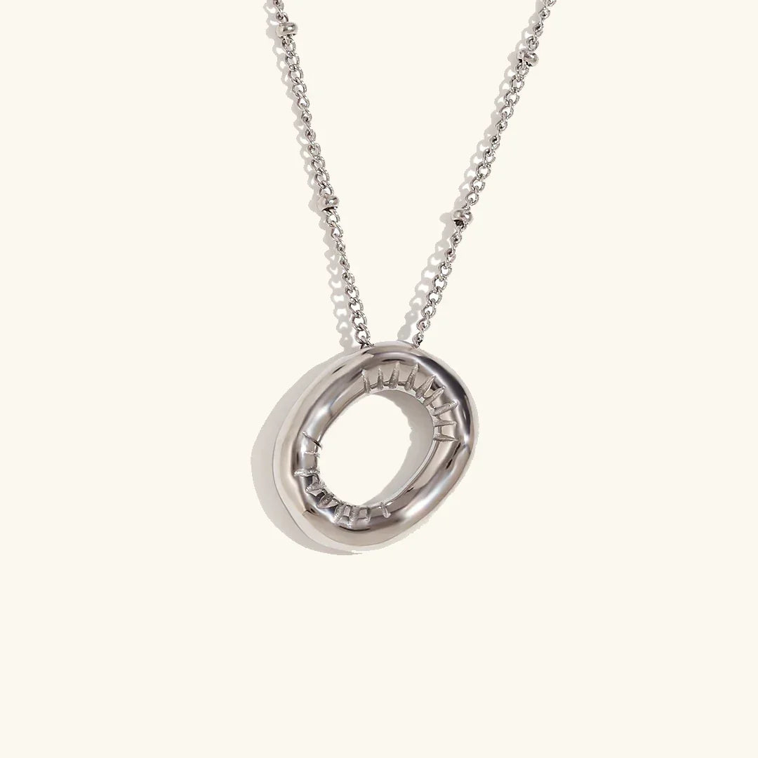 [ElanLuxe]Balloon Gold Initial Necklace