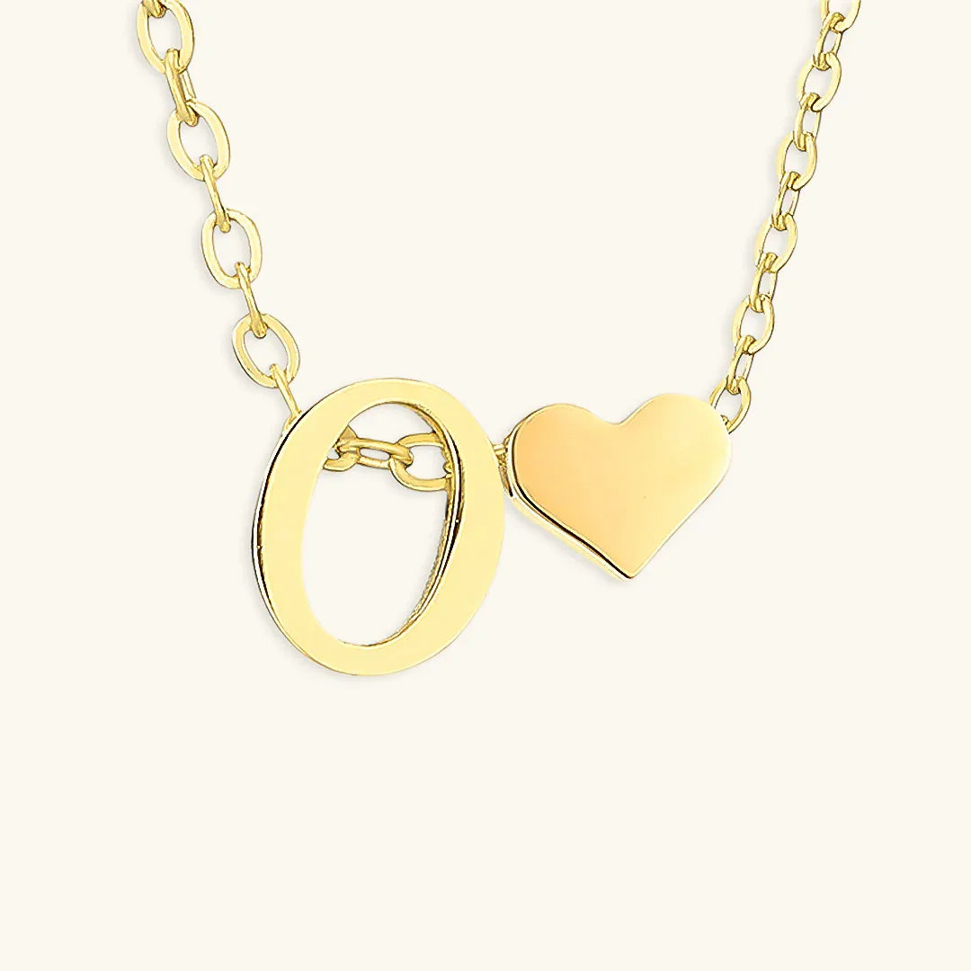 [ElanLuxe]Ria Initial Letter Gold Necklace