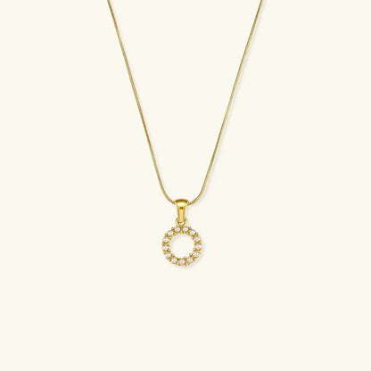 [ElanLuxe]Augustine Initial Letter Pearl Necklace