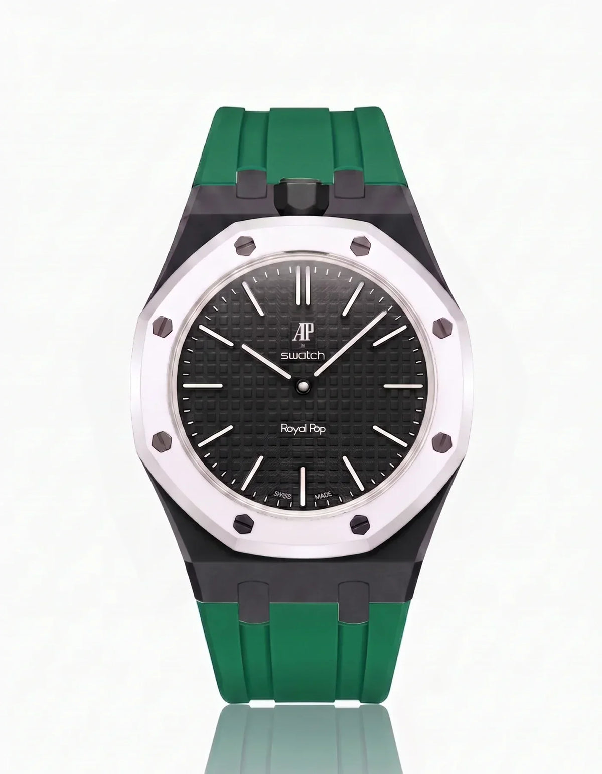 Silicone Strap & Case Royal Pop Ocho Negro(Customize  Colors)