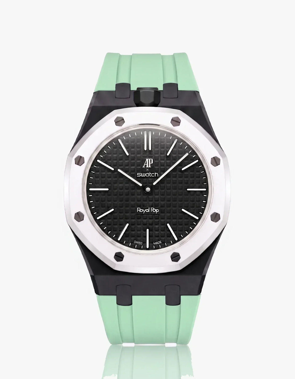 Silicone Strap & Case Royal Pop Ocho Negro(Customize  Colors)