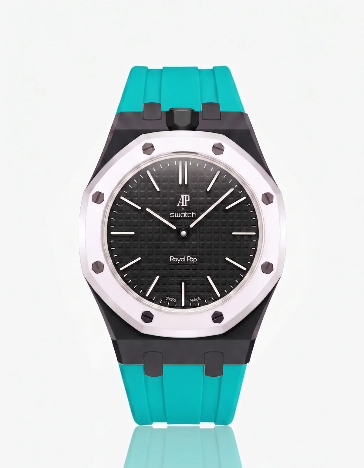 Silicone Strap & Case Royal Pop Ocho Negro(Customize  Colors)