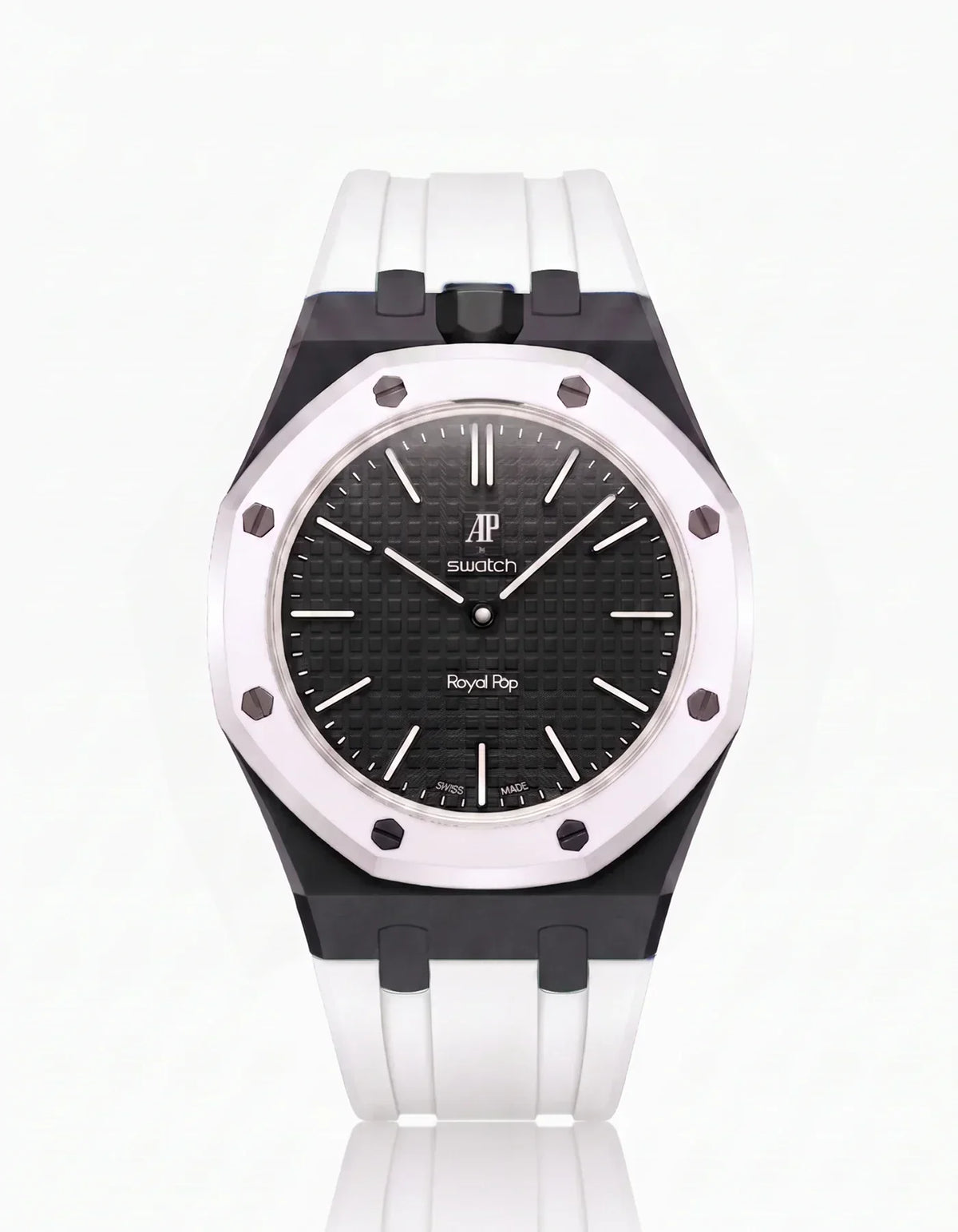 Silicone Strap & Case Royal Pop Ocho Negro(Customize  Colors)