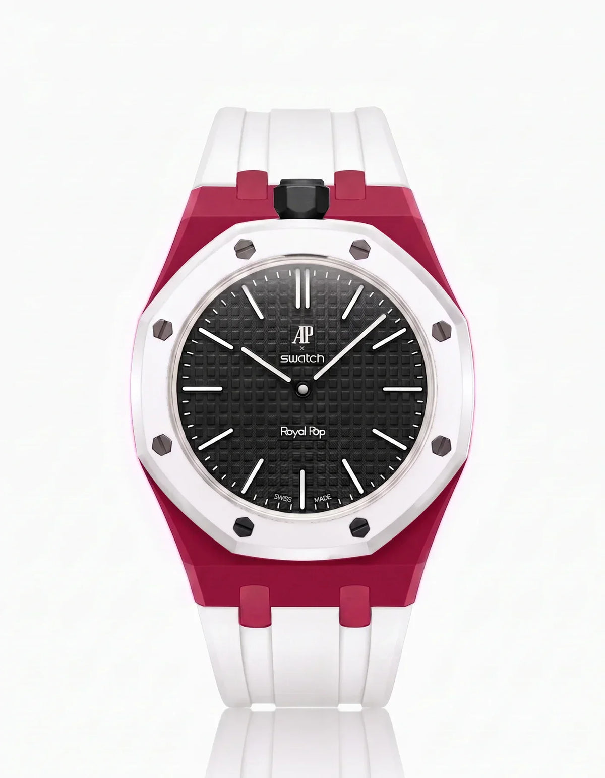 Silicone Strap & Case Royal Pop Ocho Negro(Customize  Colors)