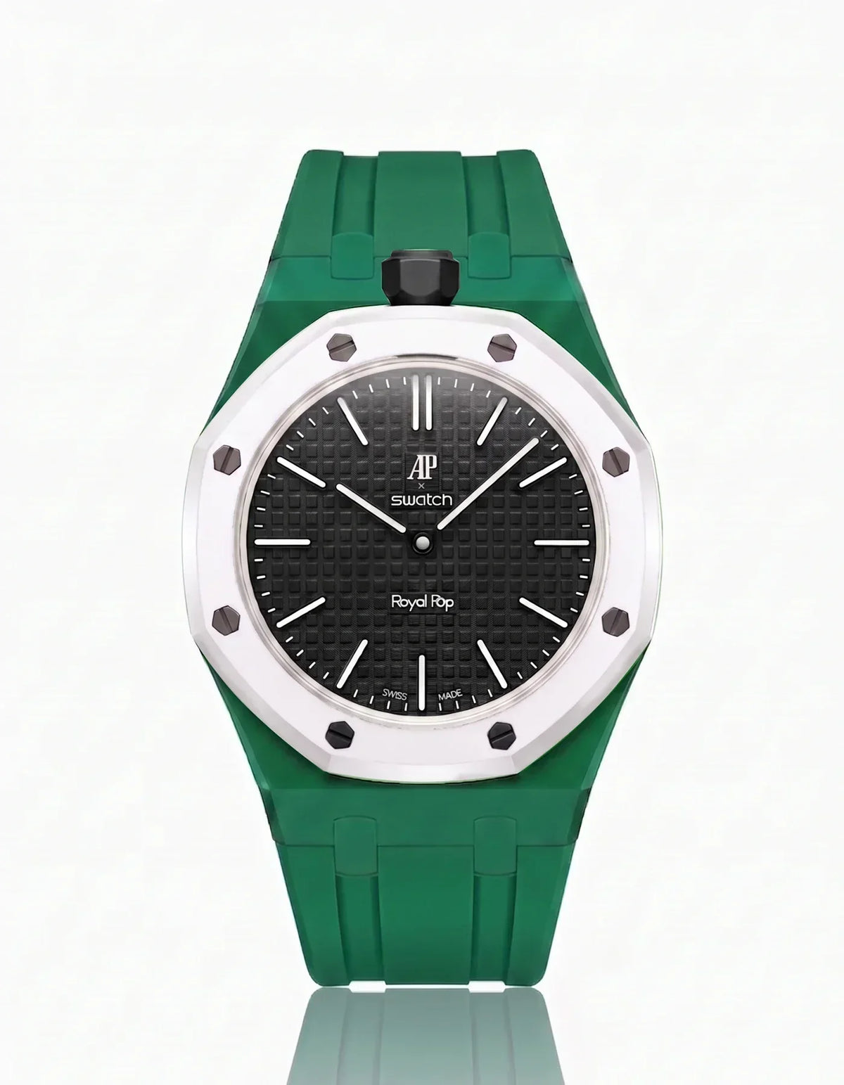 Silicone Strap & Case Royal Pop Ocho Negro(Customize  Colors)