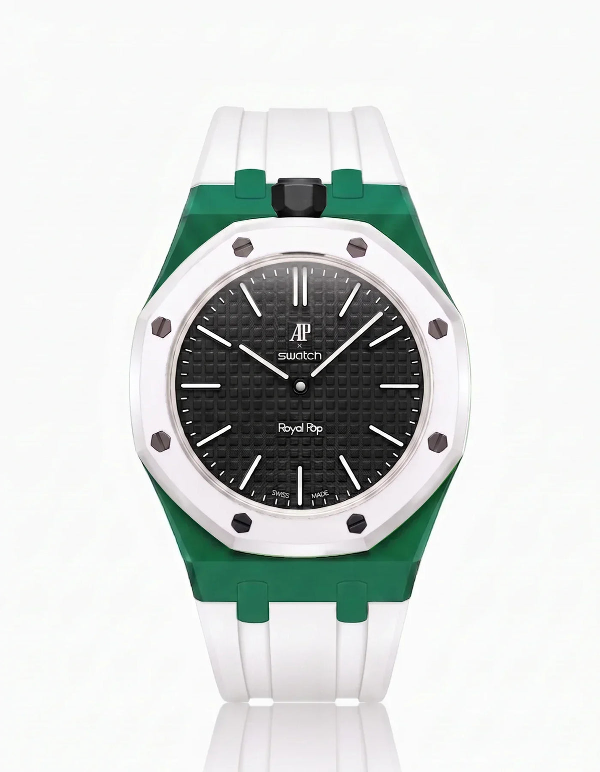 Silicone Strap & Case Royal Pop Ocho Negro(Customize  Colors)