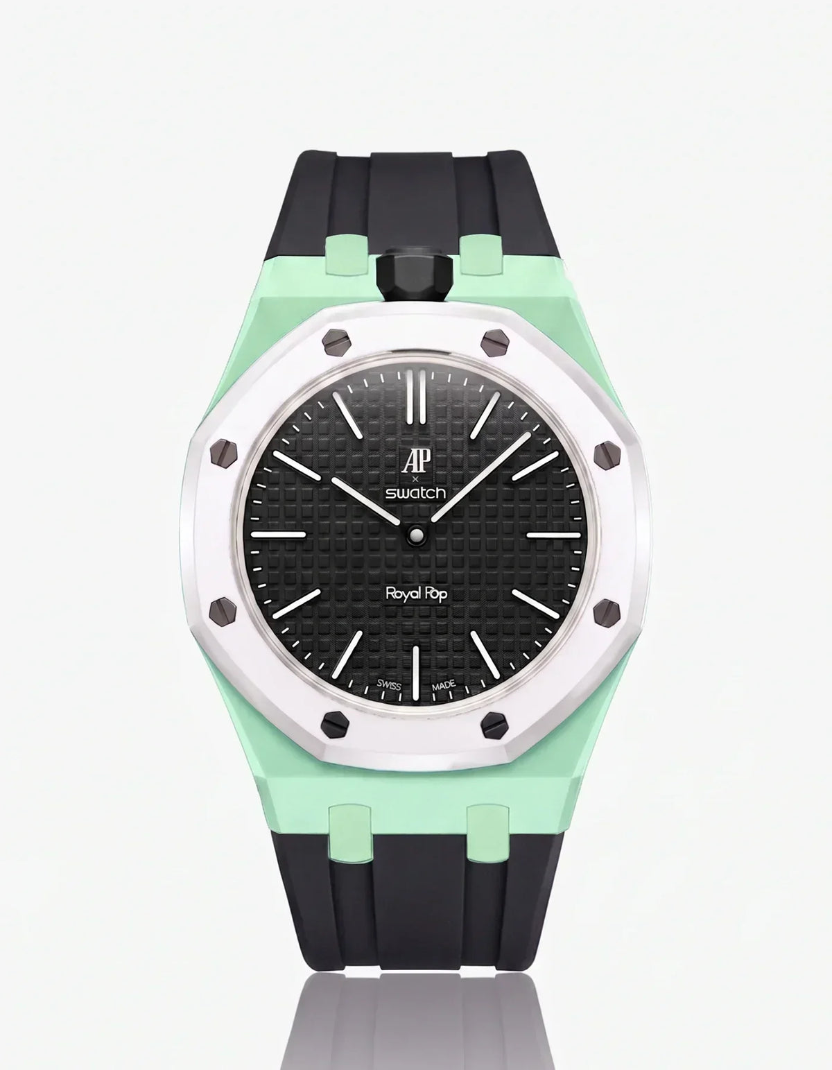 Silicone Strap & Case Royal Pop Ocho Negro(Customize  Colors)