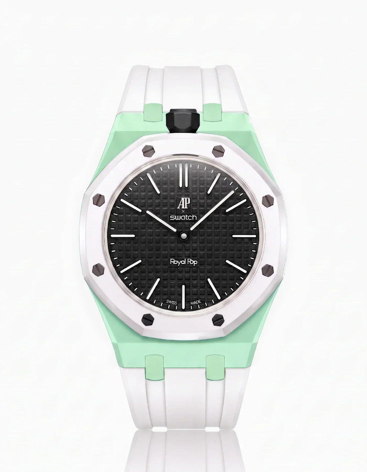 Silicone Strap & Case Royal Pop Ocho Negro(Customize  Colors)