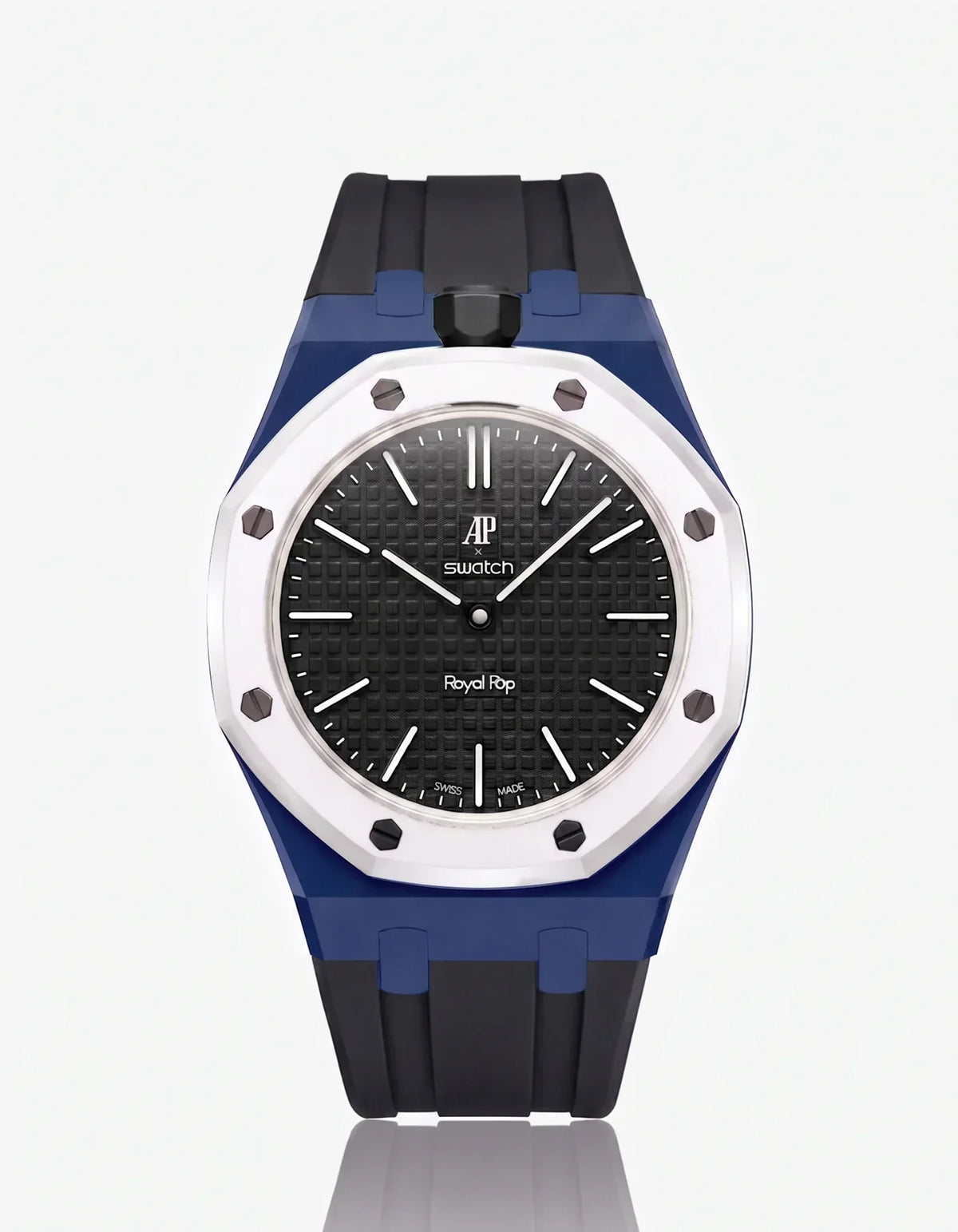 Silicone Strap & Case Royal Pop Ocho Negro(Customize  Colors)