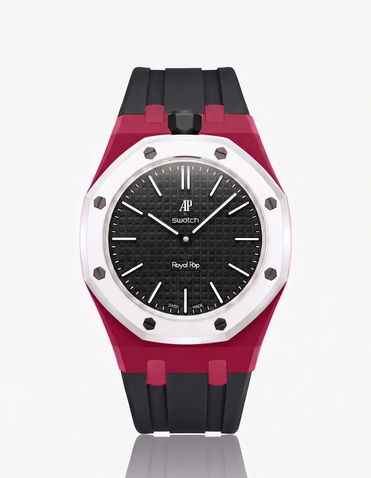 Silicone Strap & Case Royal Pop Ocho Negro(Customize  Colors)