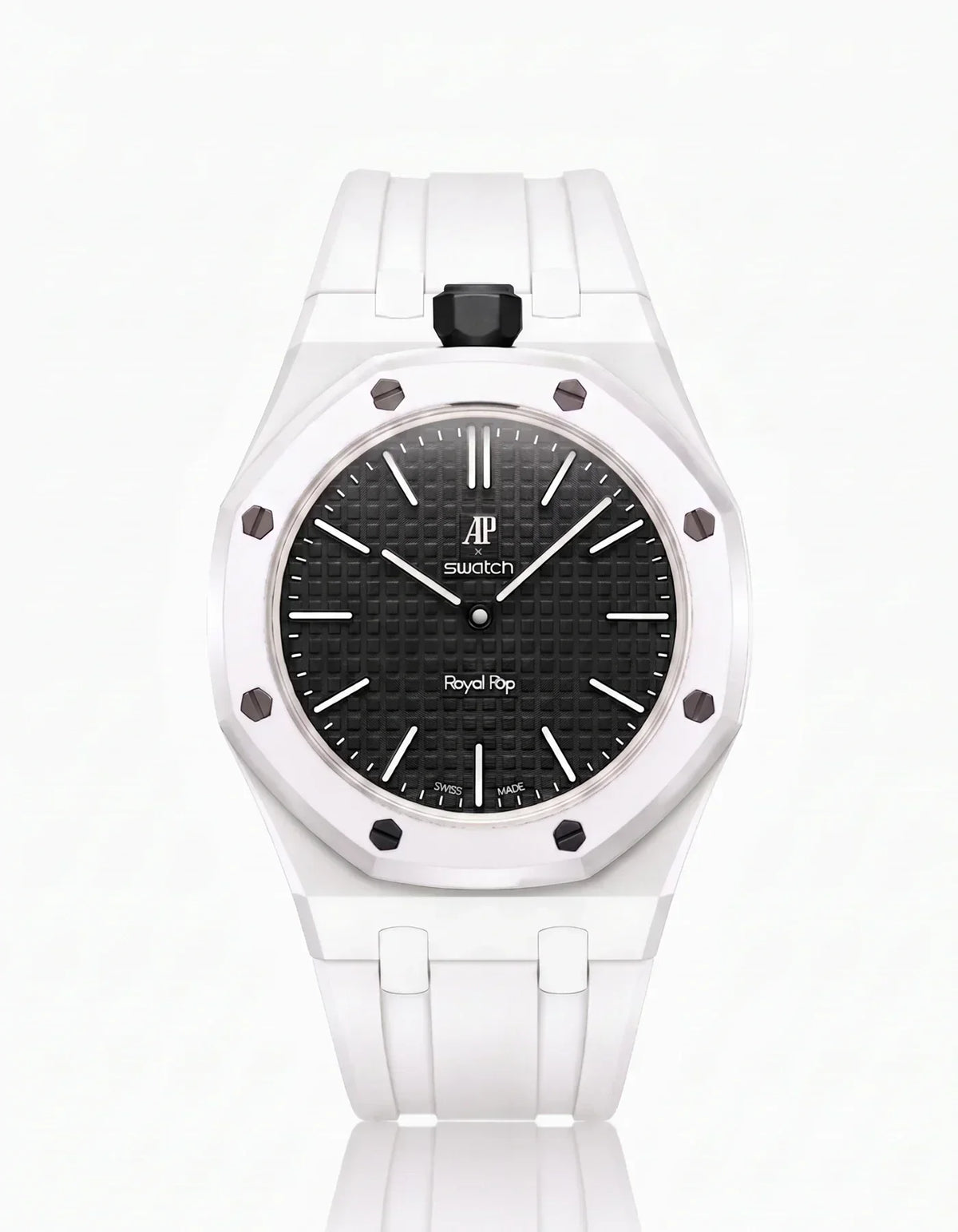 Silicone Strap & Case Royal Pop Ocho Negro(Customize  Colors)