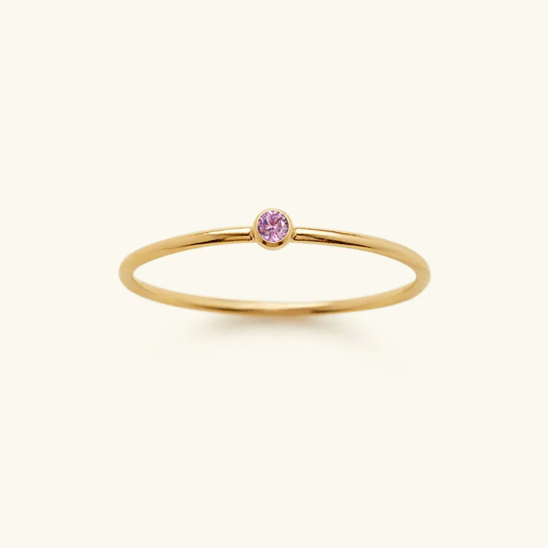 [ElanLuxe]Amelia Birthstone Stacker Ring