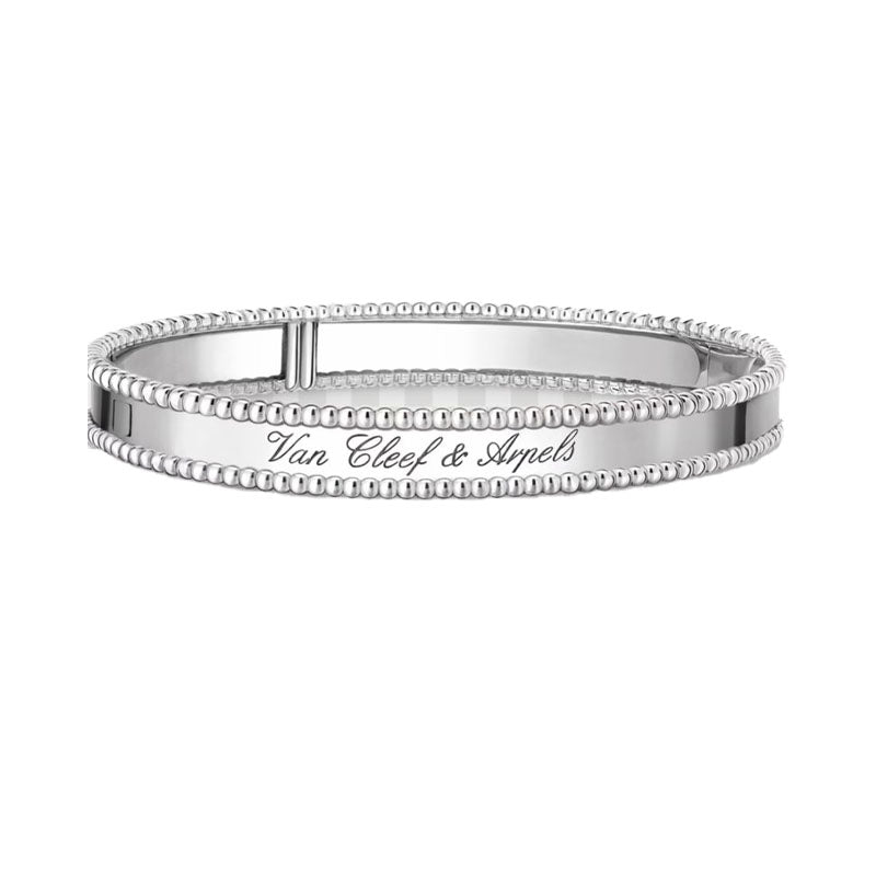 [ElanLuxe Jewelry]CLOVER PERLEE BRACELET SIGNATURE ENGRAVING SERIES