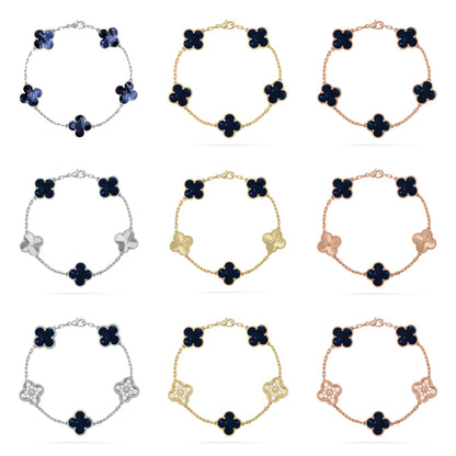 [ElanLuxe Jewelry]CLOVER 5 MOTIF PIETERSITE BRACELET COLLECTION