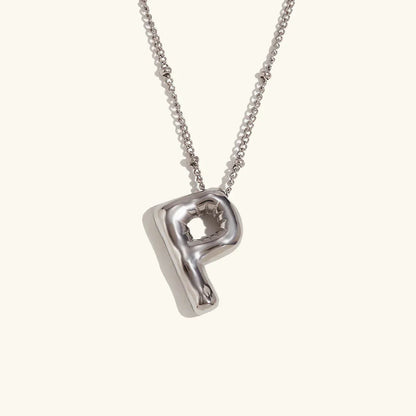 [ElanLuxe]Balloon Gold Initial Necklace