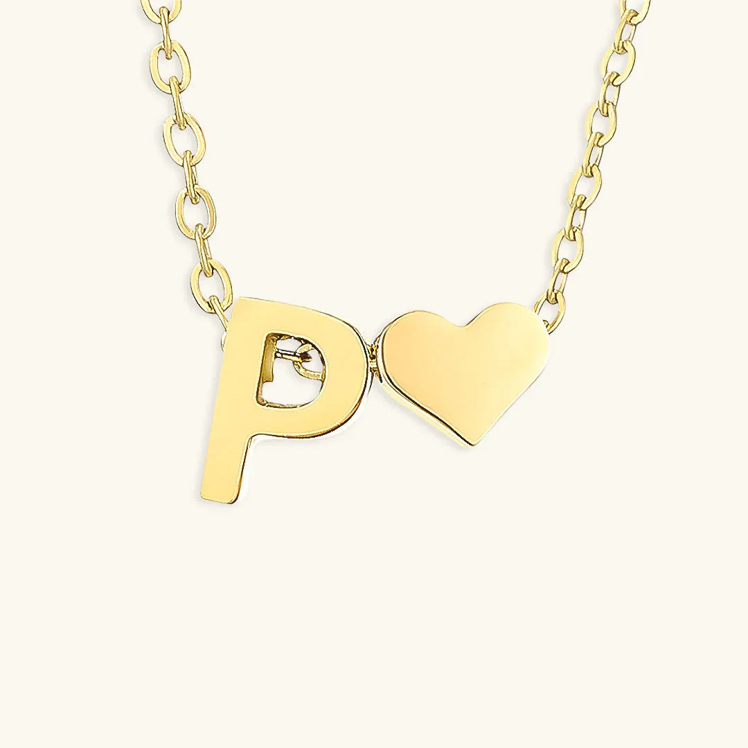 [ElanLuxe]Ria Initial Letter Gold Necklace