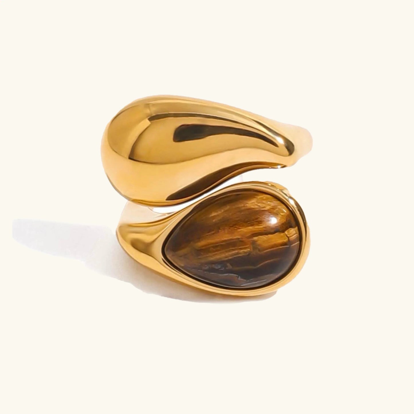 [ElanLuxe]Mara Amber Pearl Ring