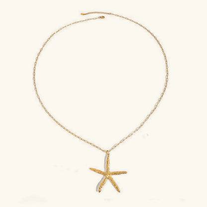 [ElanLuxe]Claudia Gold Starfish Necklace