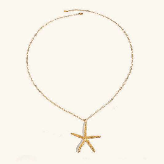 [ElanLuxe]Claudia Gold Starfish Necklace