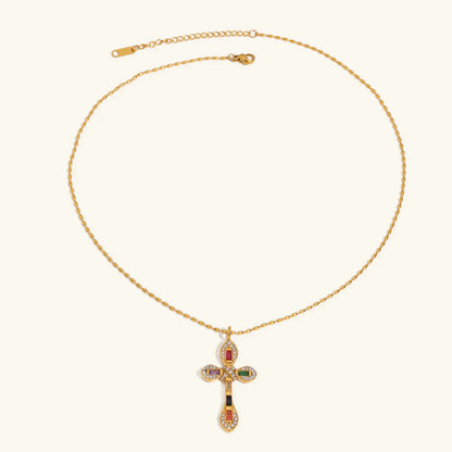 [ElanLuxe]Olea Diamond Crucifix