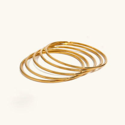 [ElanLuxe]Shannon Gold Bangle Set