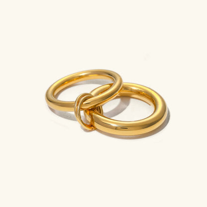 [ElanLuxe]Dune Stacked Gold Ring