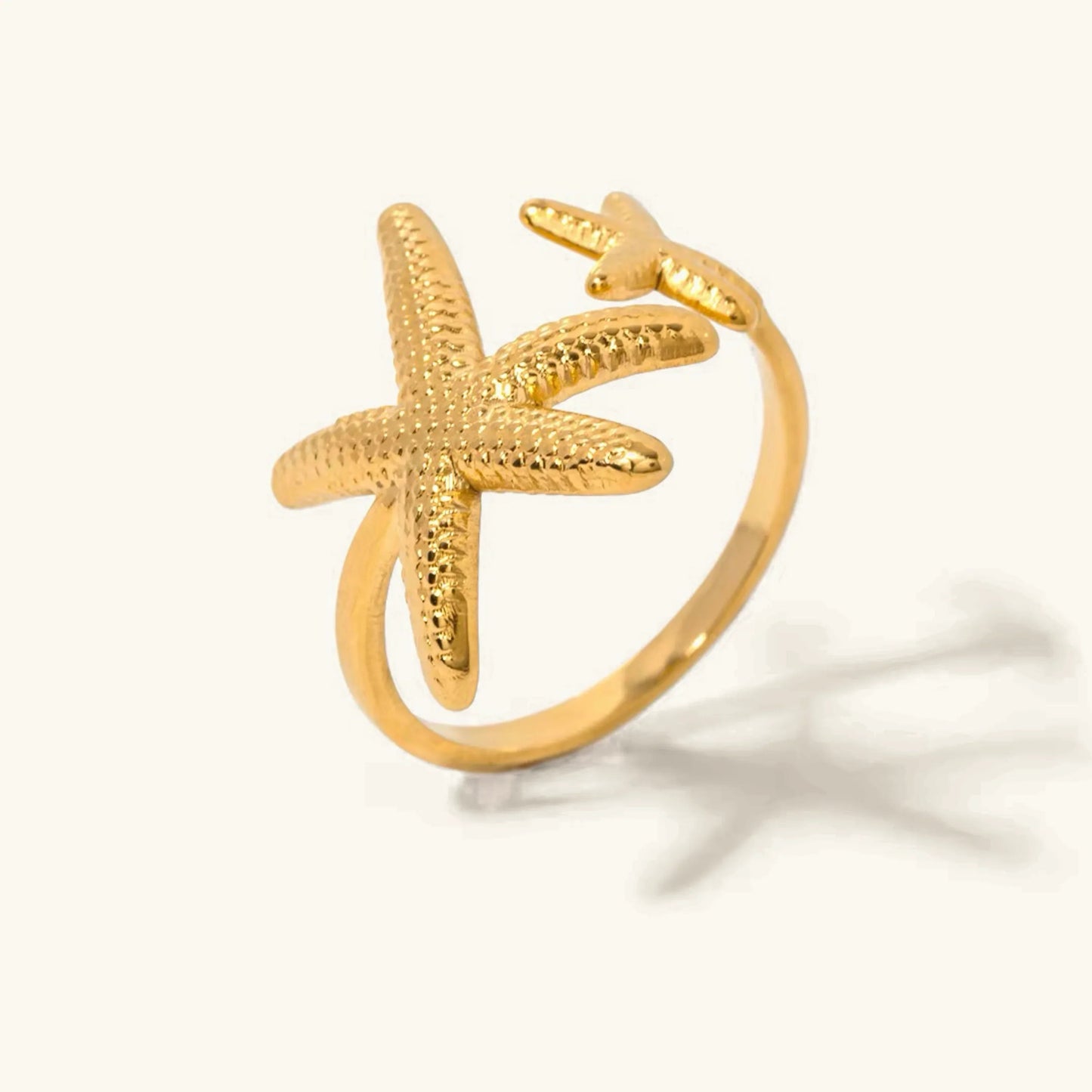 [ElanLuxe]Seastar Gold Starfish Ring