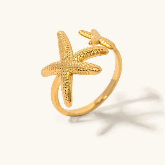[ElanLuxe]Seastar Gold Starfish Ring