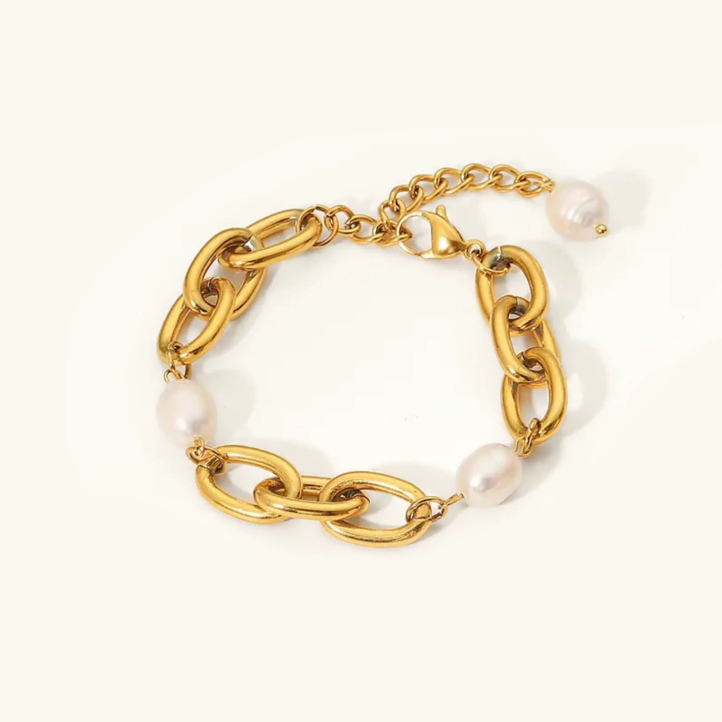 [ElanLuxe]Ysabel Chunky Freshwater Pearl Bracelet