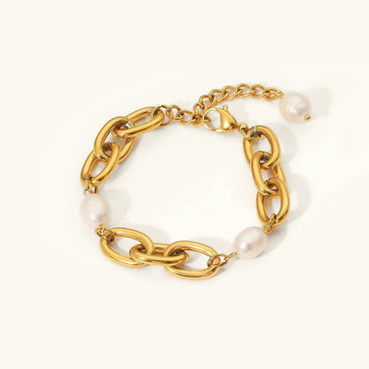 [ElanLuxe]Ysabel Chunky Freshwater Pearl Bracelet