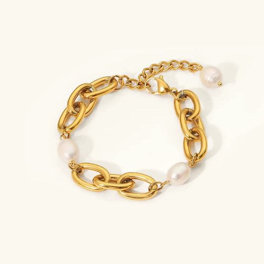 [ElanLuxe]Ysabel Chunky Freshwater Pearl Bracelet