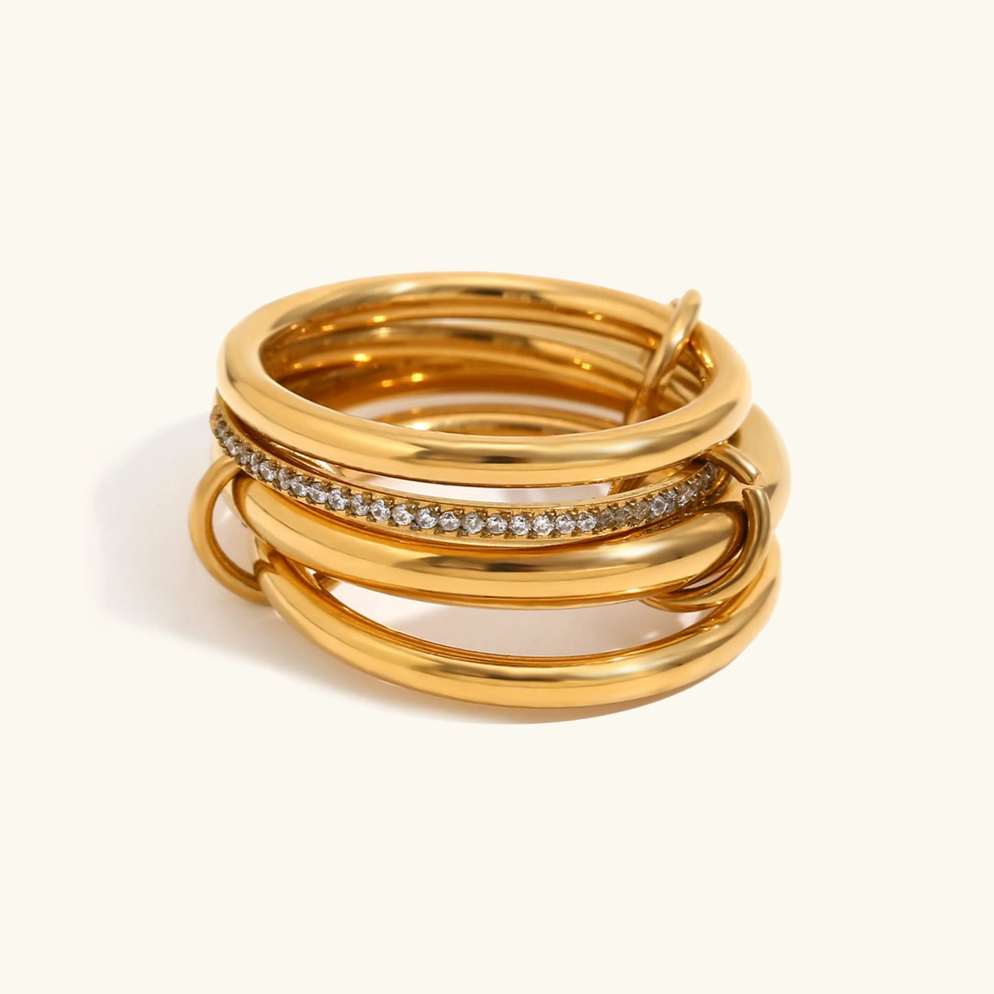 [ElanLuxe]Christabel Diamond Ring Stack