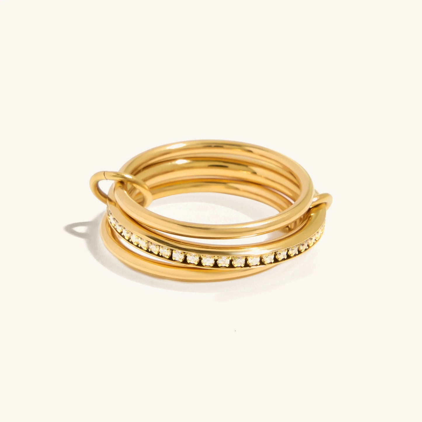 [ElanLuxe]Divine Diamond Ring Stack