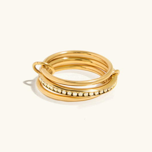 [ElanLuxe]Divine Diamond Ring Stack