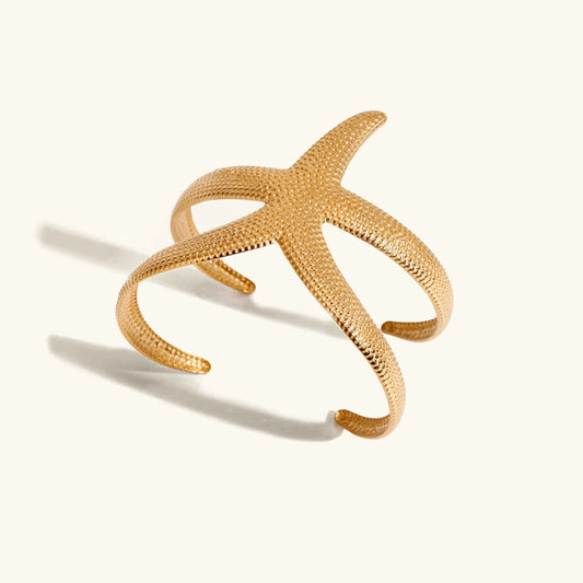[ElanLuxe]Annika Gold Starfish Cuff