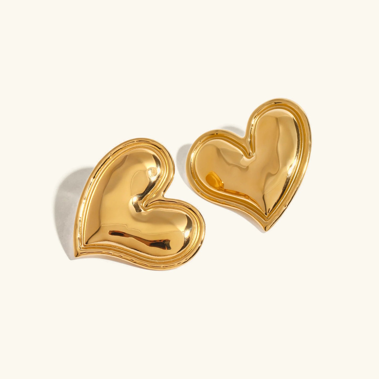 [ElanLuxe]Liora Gold Heart Earrings