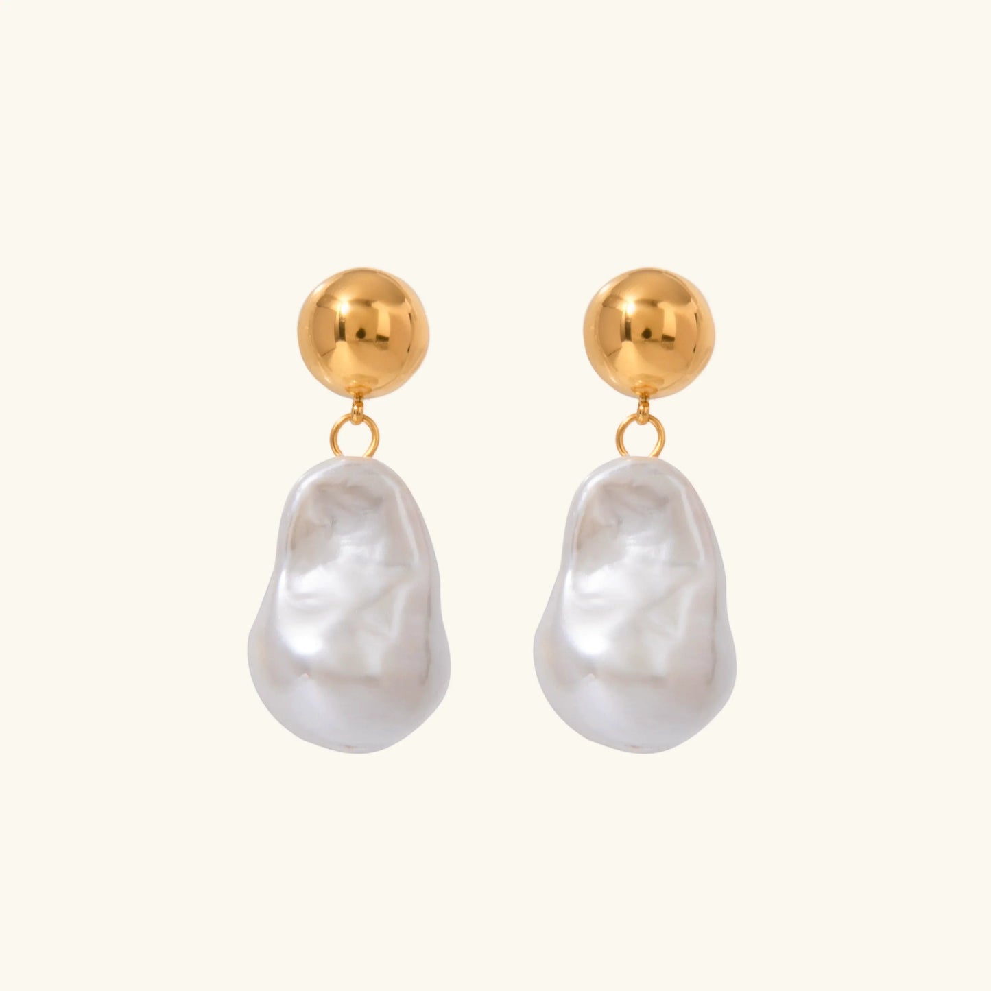 [ElanLuxe]Ariana Chunky Pearl Drop Earrings
