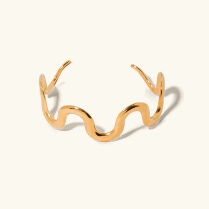 [ElanLuxe]Senna Twisted Gold Bangle