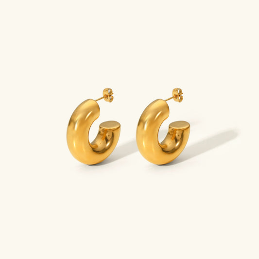 [ElanLuxe]Natalia Chunky Gold Hoops