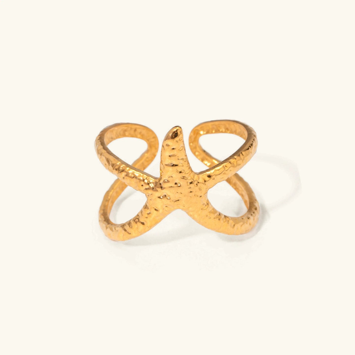 [ElanLuxe]Aurelie Gold Starfish Ring