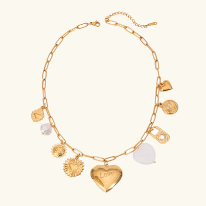 [ElanLuxe]Lianne Gold Heart Locket