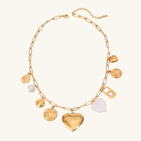 [ElanLuxe]Lianne Gold Heart Locket