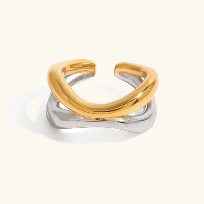 [ElanLuxe]Deanna Gold Intertwined Ring