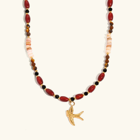 [ElanLuxe]Sierra Tiger Eye Beads Necklace