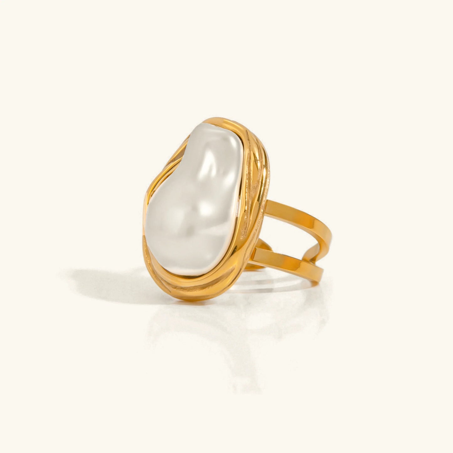 [ElanLuxe]Charis Gold Pearl Ring